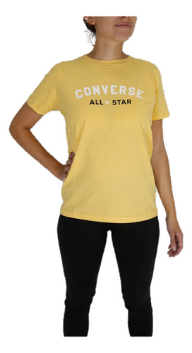 Remera Converse All Star Tee Mujer Amarillo In Store