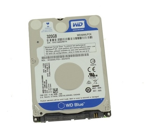 Hd Sata 320gb Western Digital Notebook Wd3200lpcx