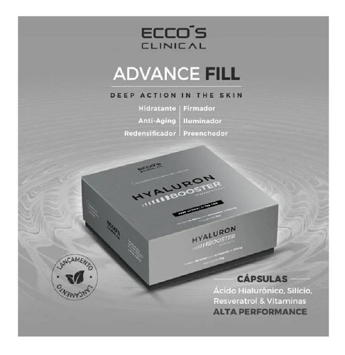 Imagem 2 de 2 de Suplemento Alimentar Eccos Hyaluron Booster - 60cps