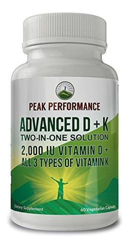 Vitamina D 2000 Ui Avanzada Con Todos  3 Tipos De Vitamina K