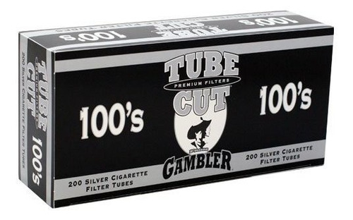 Tubo Y-o Papel Para Armar Gambler Tube Cut Plata 100mm Ryo C