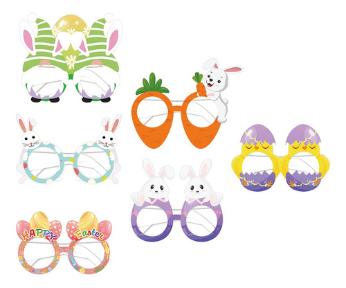 Primavera Gafas De Conejito De Pascua Diseño 6 Uds Estilo A