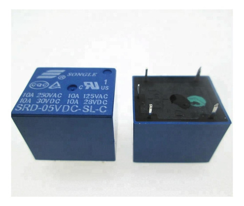 Imagen 2 de 2 de Rele De 5 Pines 5v/dc 10a Sdr-052dc-sl-c Songle
