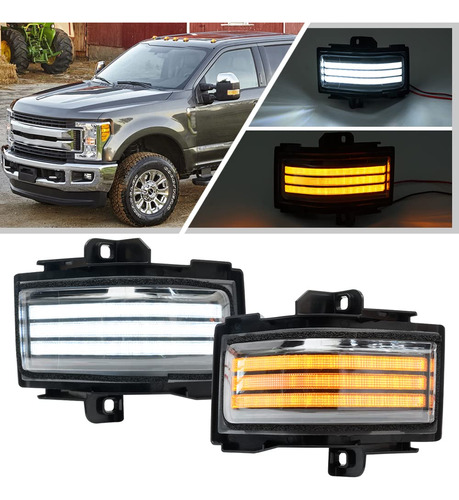 Luz Led Para Espejo Lateral Ford Super Duty Lente Secuencial