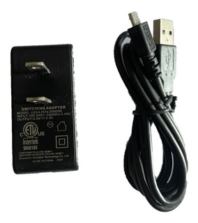 2m USB Cargador con Cable de alimentación negro para Argos Bush 7" PF-716B Marco de fotos digital 