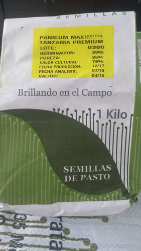 Semilla De Pasto  Tanzania Importada Garantizada X 1 Kilo