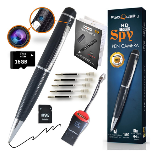 Fabquality Camara Oculta Espia 1080p 2023 Pen Sin Wifi Camar