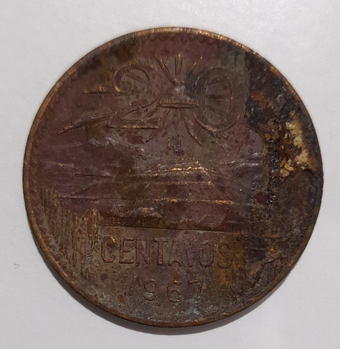 Moneda 20 Centavos De 1967 C R 16 (Usado)