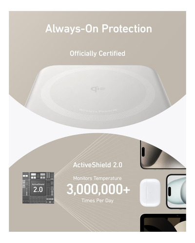Banco De Energía Anker Maggo, Certificado Qi2, 15 W, Rápido,