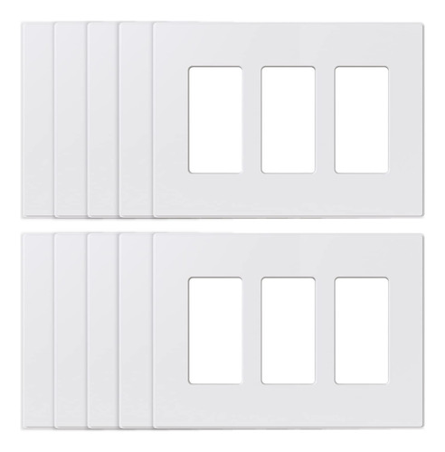 Placas De Pared Decorativas Sin Tornillo De 3-gang Elegrp, C