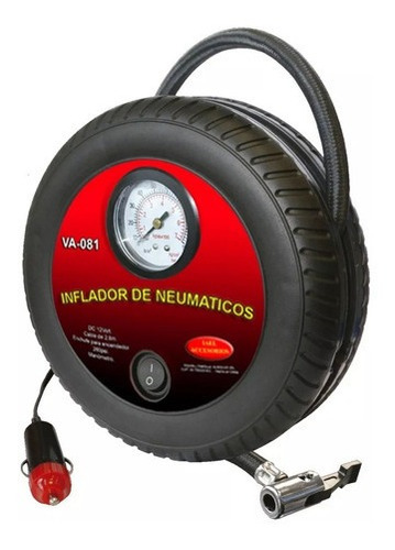 Imagen 3 de 9 de Compresor Portatil 12v Aire Rueda Autos Moto 4x4 Cuatriciclo