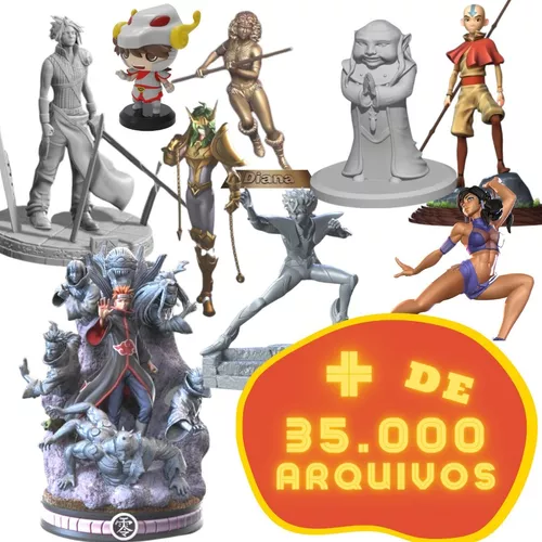 Arquivo Stl E Obj Para Imprimir 3d Mega Pack Anime Desenho