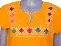 Comprar Blusas Mexicanas Bordadas A Mano \u002F Artesanales Chiapas M004