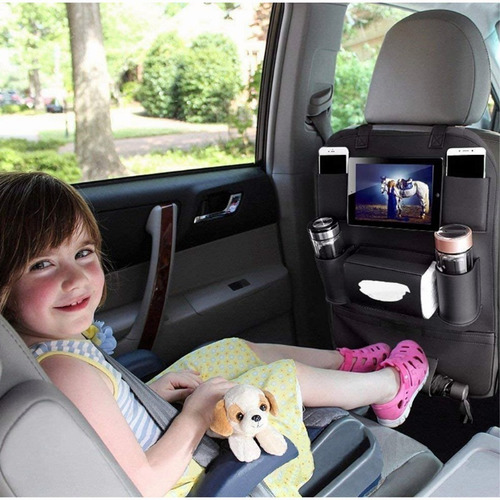 Imagen 6 de 8 de Organizador De Cuero Asiento Multiusos Coche Traseros
