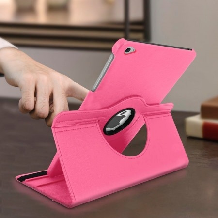 Imagen 2 de 6 de Funda Para Tablet iPad Mini 4/5 Rosada Prot Complet Gira 360