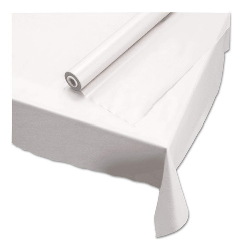 Rollo Plastico Para Mantel In) Color Blanco