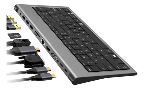 Teclado Docking Station Usb C