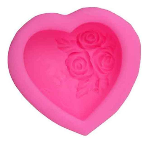 Molde De Silicona En Forma De Corazón Para Hacer Rosas, Cake