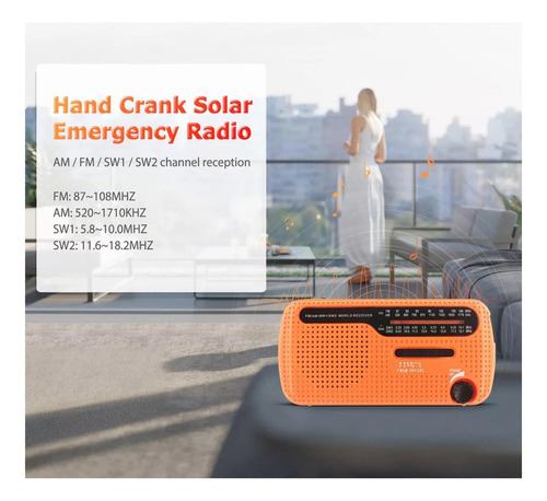 Radio Solar De Manivela De Emergencia