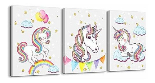 Unicornio Decoración De Pared Para Niñas Dormitorio L...