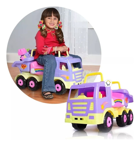 Camión Montable Truck Andador Juguete Infantil Niñas Pf960-2