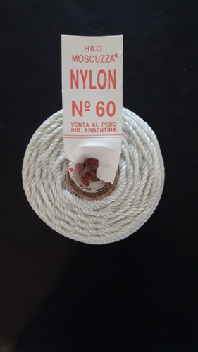 Hilo De Nylon Moscuzza Nº 60  600 Gr Redes Pesca Artesanías 