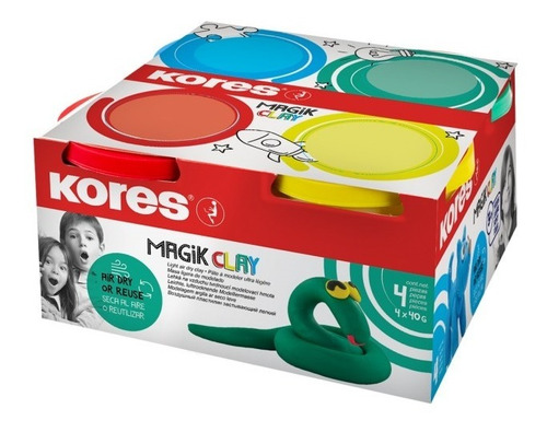 Imagen 2 de 5 de Plastilina Foami Moldeable Kores Magik Clay