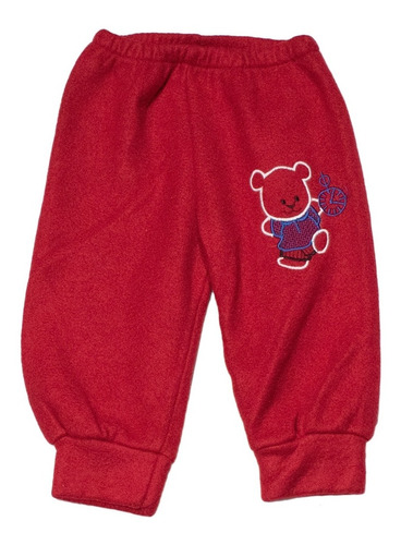 Pantalon Tela Polar Con Bordado Bebes