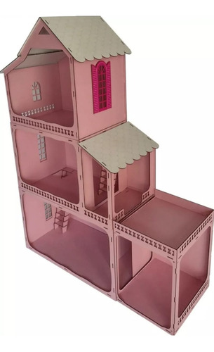 Casa Casinha Boneca Em Mdf 1,12m P/ Boneca 30cm Sem Móveis