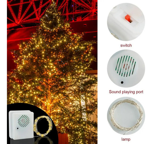 Sensor De Som De Natal O8diy Com Luz Decorativa De Corda Led