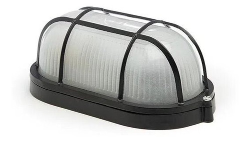 Imagen 3 de 9 de Tortuga Oval Aluminio C/vidrio Sica color negro E27