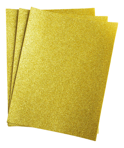 Foamy Tamaño Carta Adhesivo Diamantina Selanusa Color Amarillo