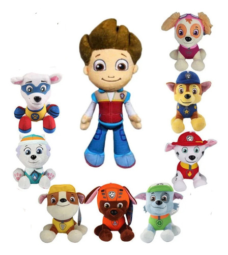 Peluches Paw Patrol Patrulla Canina Set Chase Everest