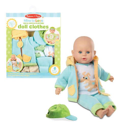 Melissa & Doug Mine To Love Mix & Match - Ropa De Muñeca U.