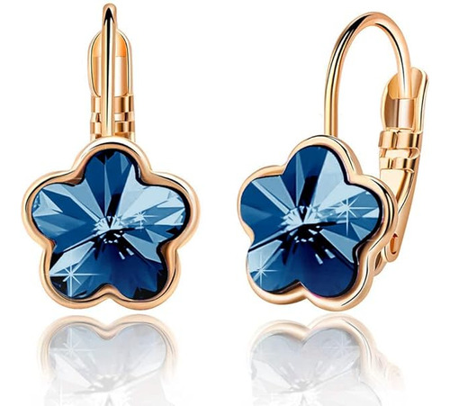 Collararetes Colgantes De Flor De Cristal Austriaco Para   C