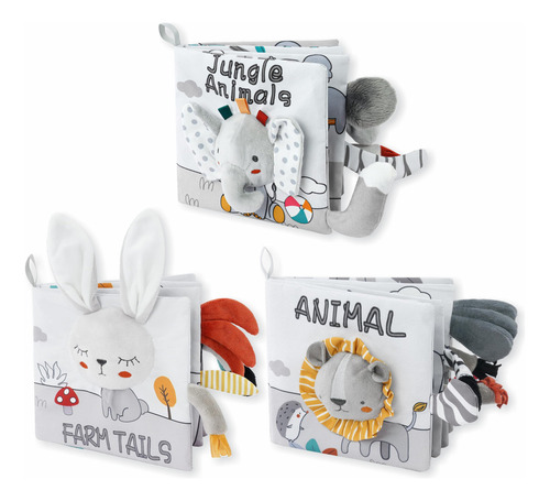 Pack Libros De Tela Bebés Estimulación Temprana Texturas