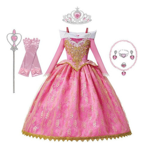 Vestido De Princesa Fiesta Para Niñas Bella Durmiente Aurora