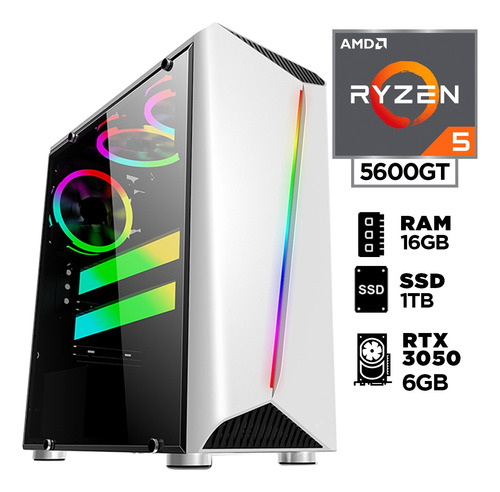 Cpu Ryzen 5 5600g Ram 16gb Ssd 1tb Rtx 3050 6gb