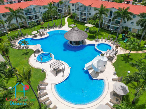 Cad Diamante Lakes Rubí 202. Terraza Con Vista A La Alberca Y Jardines