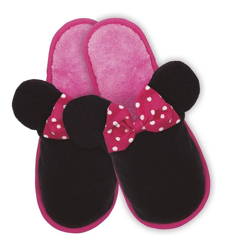 Pantuflas Suaves Para Mujer De Minnie Mouse Disney