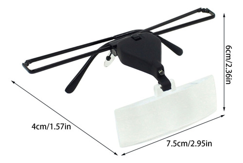 Gafas, Lentes Con Lupa Frontal Con Luces Led Y Desmontables
