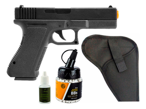 Pistola Vigor 6.0 Glock V307 + Coldre + Balas Airsoft + Óleo