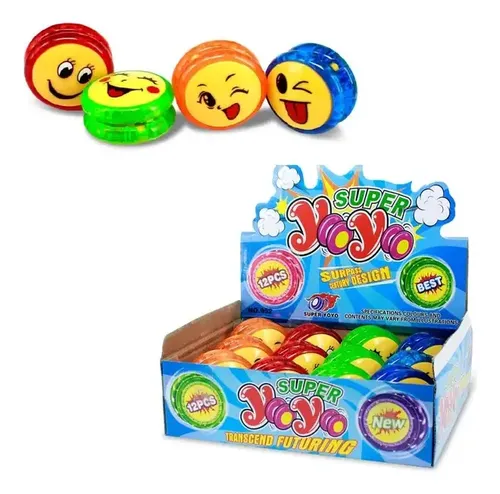 Pack De 12 Yoyós Con Luz LED Para Niños – Colores Aleatorios – Juguete Profesional Para Regalos De Cumpleaños Y Fiestas