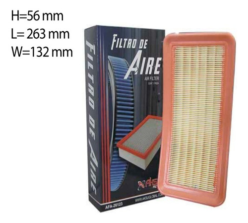 Filtro Aire 26123 Ak Motor Rio 1.5 06-12 Accent 1.5 08-09