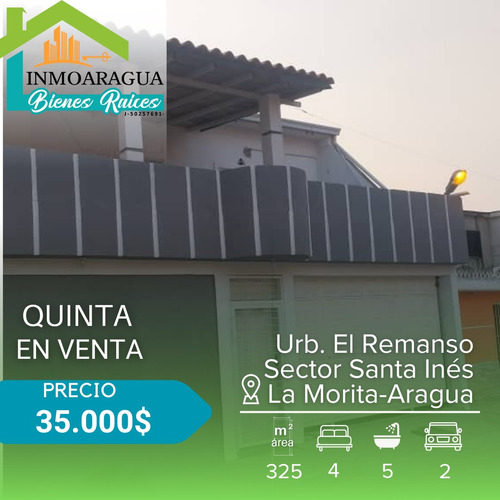 Quinta En Venta/ Urbanización El Remanso Santa Ines La Morita Ii Aragua/ Pg1112