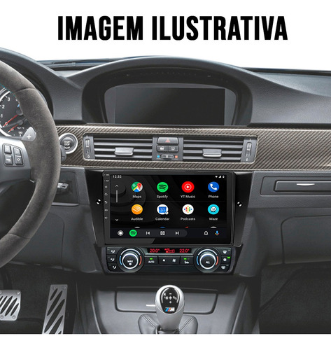Moldura Bmw Serie 3 E90 E93 2005 A 2011 2012 9 Polegadas Dvd