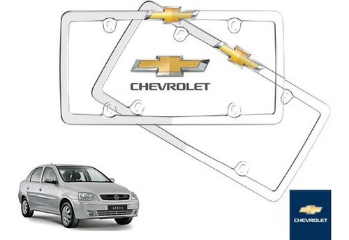 Par Porta Placas Chevrolet Corsa 1.8 2007 Original