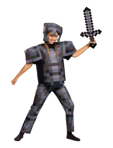 Minecraft, Disfraz/cosplay Armadura Delujo Netherite Armor, Niño