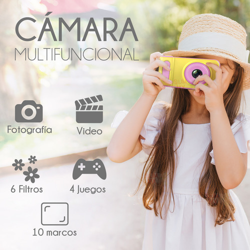 Slim Company Camara Para Niños Hd 3 Mpx 720p Jueguete Color Amarillo