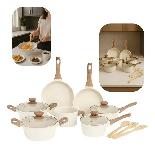 Jogo de panelas de cozinha Mimo Style Cook Fundo de Tripla Induçã...